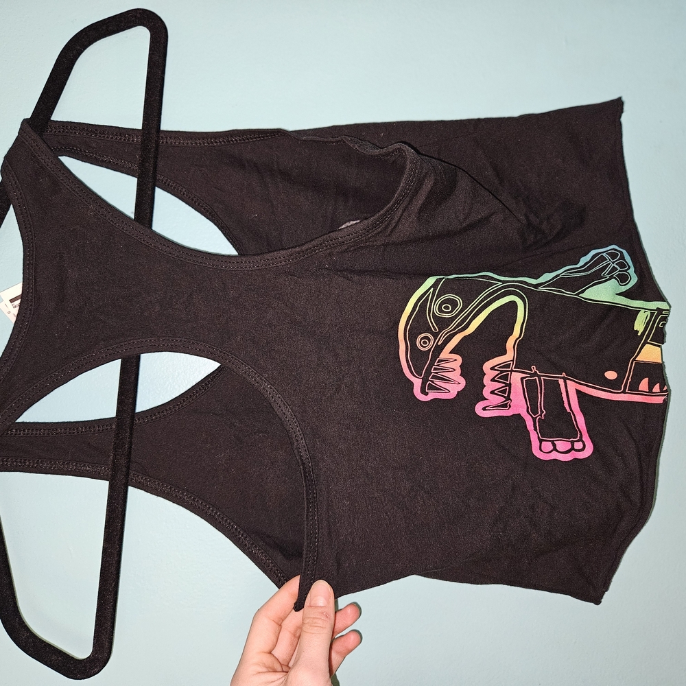 Black Twiddle Cropped Top - Picture 3 of 3